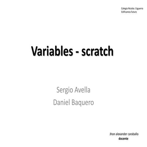 Variables   scratch