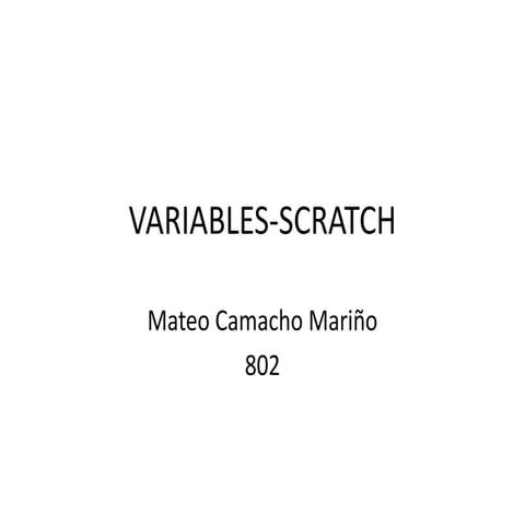Variables de scratch | PPTX