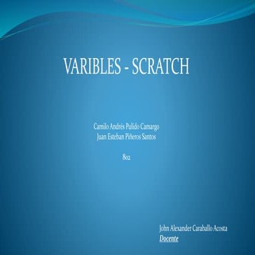Variables scratch | PPTX