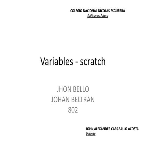 Variable de scratch | PPTX