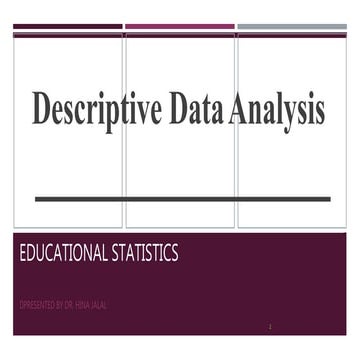Basics of Educational Statistics (Variables and types)