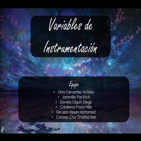 Variables de instrumentacion.. | PDF