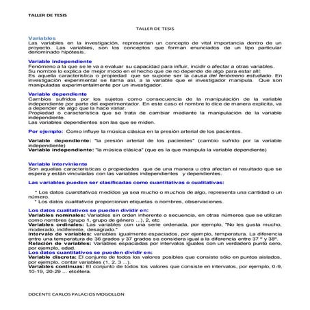 Variables de investigacion