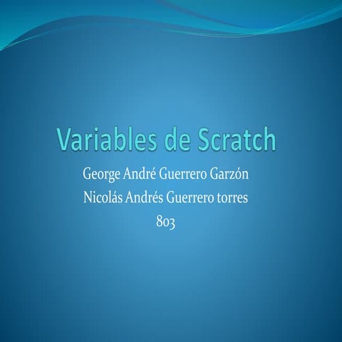 Variables scratch | PPTX