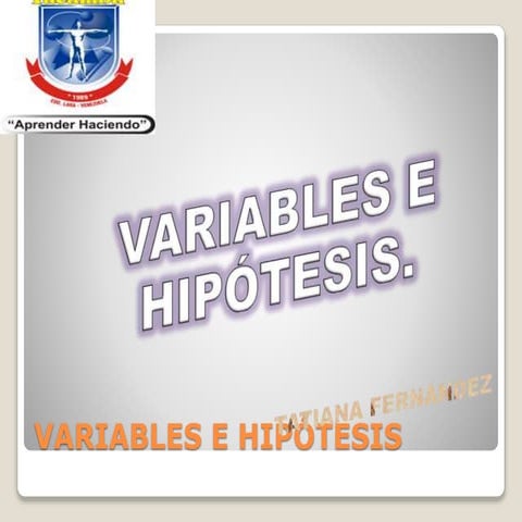 Variables e hipotesis