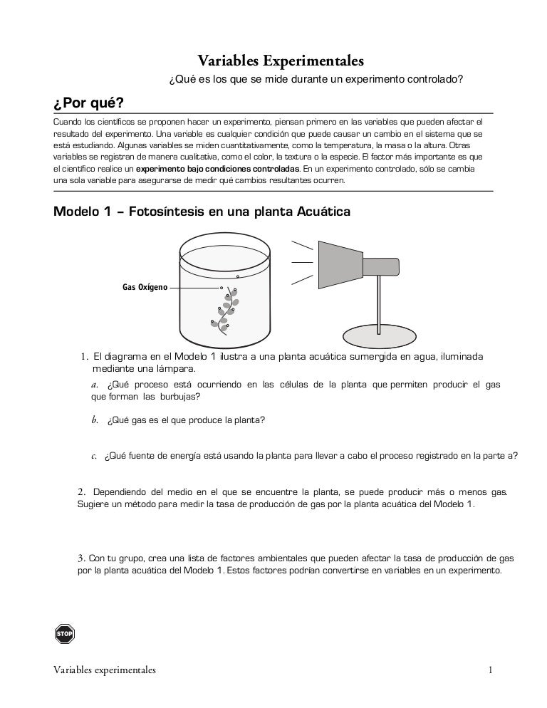 Variables Experimentales Gu a Basada En La Metodolog a Pogil Para E Variables Experimentales Gu a Basada En La Metodolog a Pogil Para E
