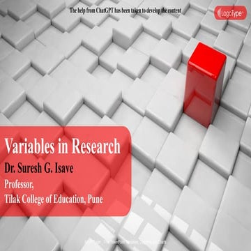 Variables in Research : Concept, Types, Identification, Illustrations from di...