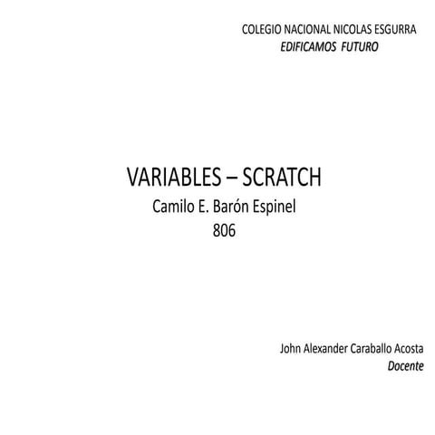 Variables – scratch