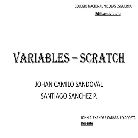 Variables – scratch