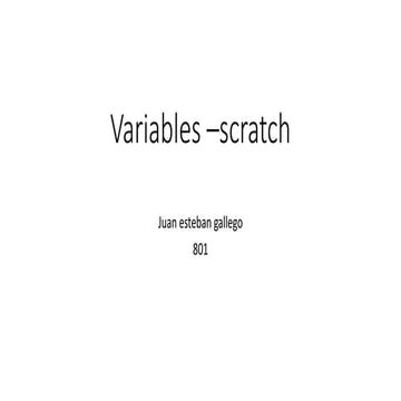 Variables –scratch