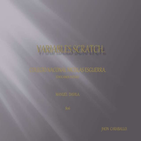 Variables - Scratch | PPTX