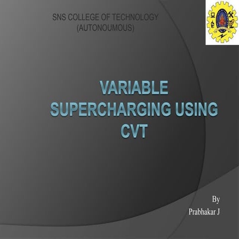 Variable supercharging using cvt