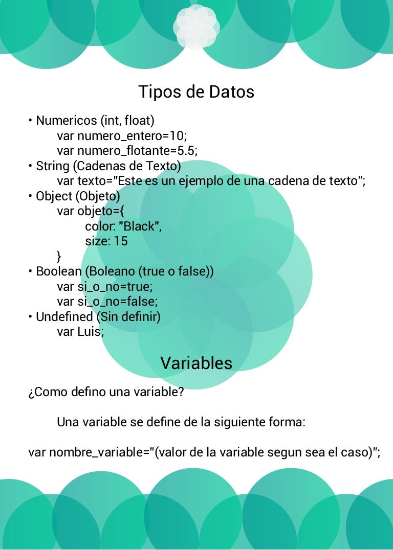 Variables Y Tipos De Datos