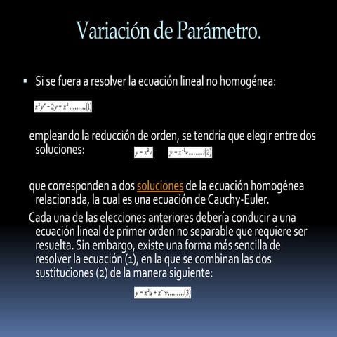 Variacion De Parametro