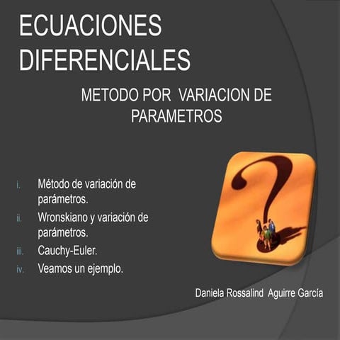 Variacion De Parametros