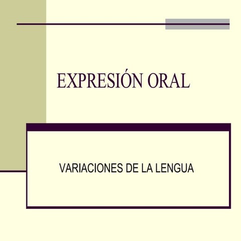 Variaciones De La Lengua