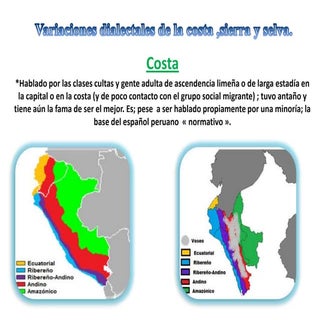 Variaciones dialectales de la costa...