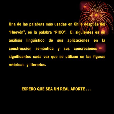 Variados usos de la palabra "pico"