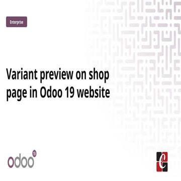 Variant preview on shop page in Odoo 19 website