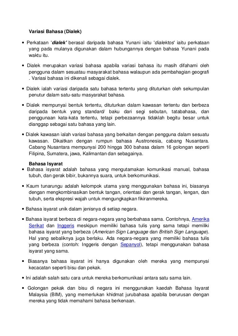 Variasi bahasa