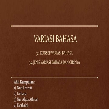 Variasi bahasa
