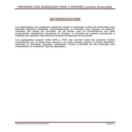 Varias pruebas ( piedra chancada)