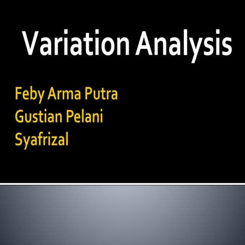 Variation analysis