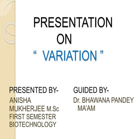 Variation (Genetics)