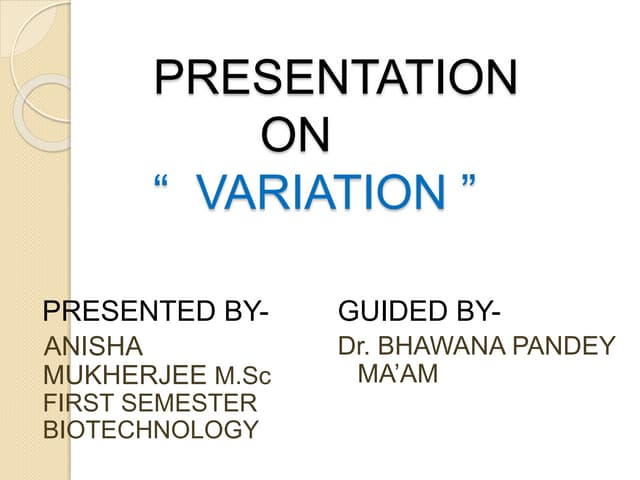 Variation (Genetics)