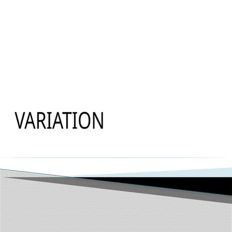 variation exercises for grade 9 students | PPTX