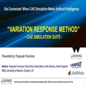 Variation response method CAE simulation suite