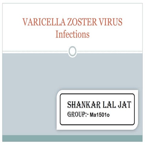 Varicella Zoster Virus Infections 
