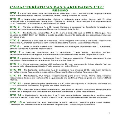 Variedade ctc | PDF