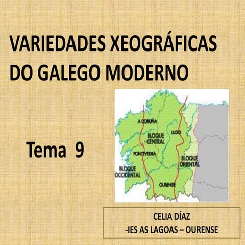 Variedades xeográficas do galego moderno--
