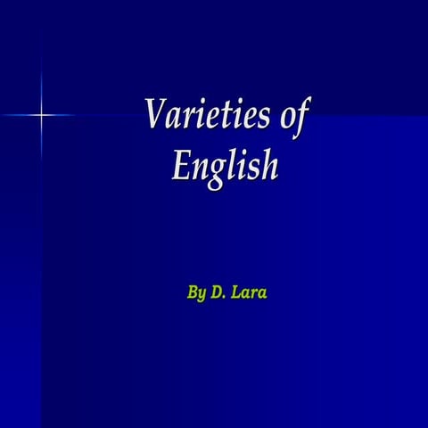 Varieties of english