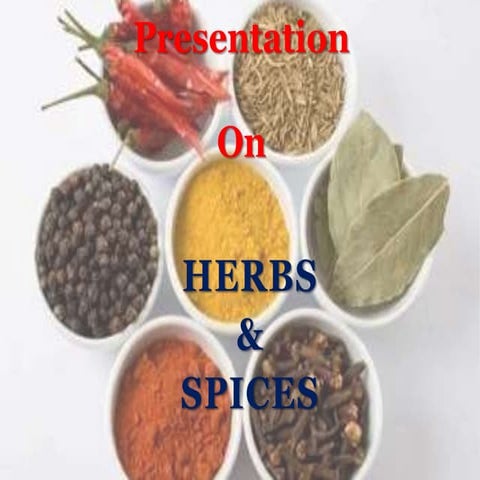 Varieties of herbs and spices around the world