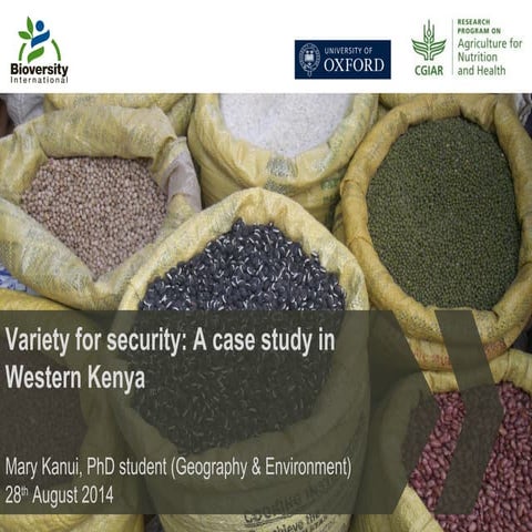 Variety for security: a case study in Western Kenya