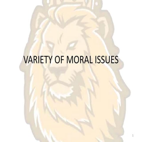 Variety of moral issues