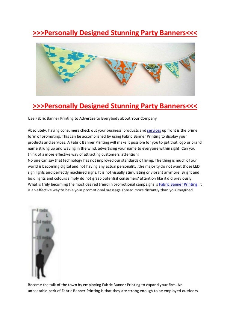 Variety Of Things To Consider In Creating A Party Banners