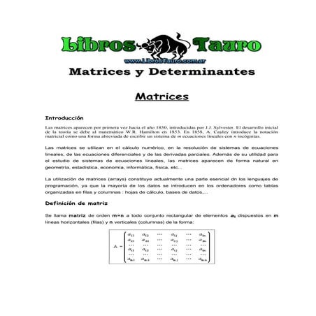Varios   matrices y determinantes