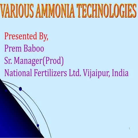 Various ammonia technology