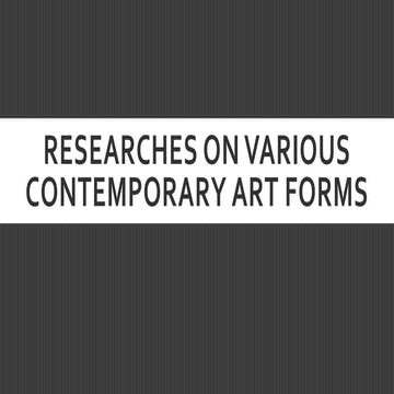 various contemporary art forms.pptx