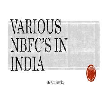 Various nbfc’s in india