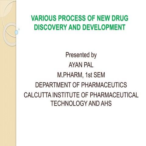 Various process of drug development