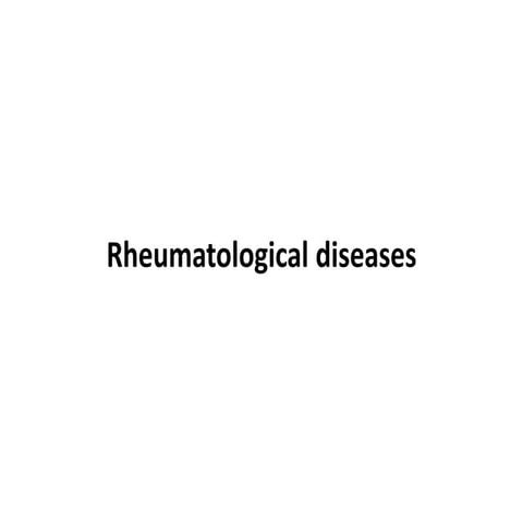 Various rheumatological diseases