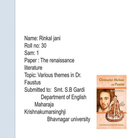 Various themes in doctor faustus