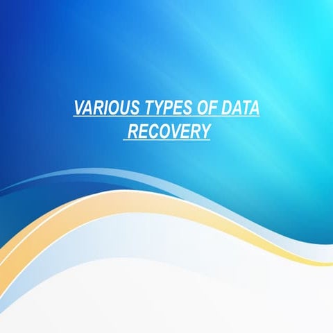 VARIOUS TYPES OF DATA RECOVERY | PPT | Data Storage and Warehousing ...