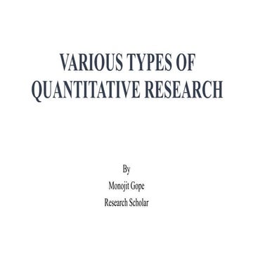 Various Types of Quantitative Research.pptx