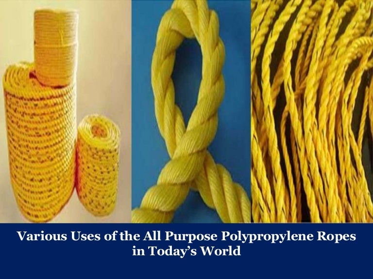 Various uses of the all purpose polypropylene ropes in todays world