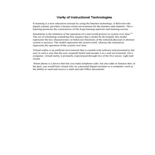 Varity of new technology